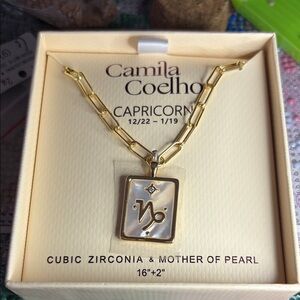 Camila Coelho Gold Capricorn Pendant Necklace